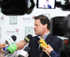O secretário estadual de Infraestrutura e Logística do Paraná, Sandro Alex, explicou os detalhes das concessões. Foto: Rodrigo Félix Leal / SEIL