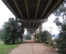 Reformas de pontes alteram tráfego de veículos em União da Vitória - Ponte Domício Scaramella