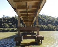 Reformas de pontes alteram tráfego de veículos em União da Vitória - Ponte Manoel Ribas - Ponte do Arcos -