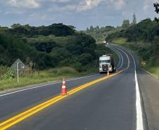 Ligação rodoviária entre Jaguariaíva e Piraí do Sul recebe melhorias no pavimento Foto: DER