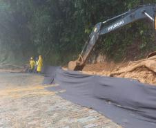 Liberação da Graciosa é antecipada e tráfego de veículos foi retomado Foto: DER-PR