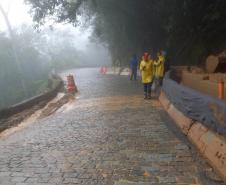 Liberação da Graciosa é antecipada e tráfego de veículos foi retomado Foto: DER-PR