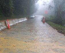 Liberação da Graciosa é antecipada e tráfego de veículos foi retomado Foto: DER-PR