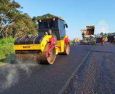 Perimetral Leste de Foz do Iguaçu tem primeiro segmento pavimentado - Pavimentação acesso ao Marcos das Três fronteiras Foto: DER-PR