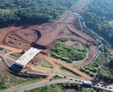 Perimetral Leste de Foz do Iguaçu tem primeiro segmento pavimentado - Pavimentação acesso ao Marcos das Três fronteiras Foto: DER-PR