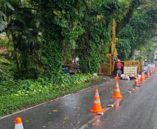 Novas sondagens no solo marcam avanço no projeto da Ponte de Guaratuba Foto: DER