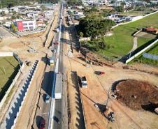 Rotatórias começam a tomar forma em obra do novo Viaduto do Bradesco Foto: DER