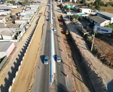 Rotatórias começam a tomar forma em obra do novo Viaduto do Bradesco Foto: DER