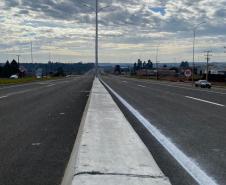Estado libera tráfego nas pistas principais da obra de duplicação da BR-277 em Guarapuava Foto: DER