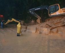 Estrada da Graciosa é bloqueada após deslizamento de terra no km 11 Foto: DER-PR