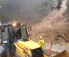 Estrada da Graciosa segue fechada devido a riscos de novos deslizamentos Foto: DER-PR