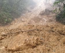 Estrada da Graciosa segue fechada devido a riscos de novos deslizamentos Foto: DER-PR