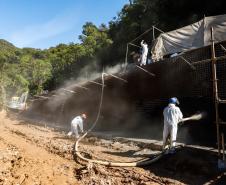 Obras na Graciosa avançam, e primeiros trechos podem ficar prontos este mês Foto: Rodrigo Félix Leal/SEIL