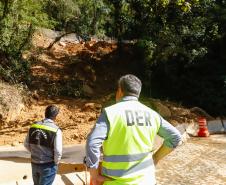 Obras na Graciosa avançam, e primeiros trechos podem ficar prontos este mês Foto: Rodrigo Félix Leal/SEIL