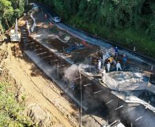 Obras na Graciosa avançam, e primeiros trechos podem ficar prontos este mês Foto: Rodrigo Félix Leal/SEIL