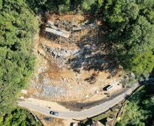 Obras na Graciosa avançam, e primeiros trechos podem ficar prontos este mês Foto: Rodrigo Félix Leal/SEIL