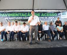 Governador inaugura nova pavimentação do acesso ao santuário de Joaquim Távora Foto: Ari Dias/AEN
