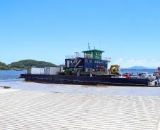 Com Ponte de Guaratuba em andamento, ferry boat terá isenção de tarifa até final do ano Foto: Rodrigo Félix Leal / SEIL