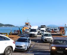 Com Ponte de Guaratuba em andamento, ferry boat terá isenção de tarifa até final do ano Foto: Rodrigo Félix Leal / SEIL