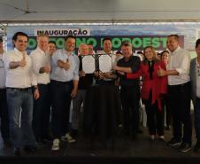 O governador Carlos Massa Ratinho Jr inaugura o Contorno de Francisco Beltrão. Foto: Roberto Dziura Jr/AEN