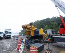 Começa a obra da Ponte Guaratuba-Matinhos, projeto aguardado há mais de 30 anos Foto: Rodrigo Félix Leal / SEIL