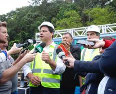 Começa a obra da Ponte Guaratuba-Matinhos, projeto aguardado há mais de 30 anos Foto: Rodrigo Félix Leal / SEIL