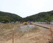 Avança a instalação de canteiros da obra da ponte Guaratuba-Matinhos Foto: Geraldo Bubniak/AEN