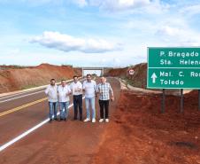 Com tráfego já liberado, novo contorno de Marechal Cândido Rondon recebe últimos serviços Foto: Rodrigo Félix Leal/SEIL