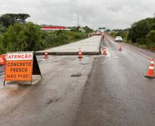 Começa a etapa de concretagem da rodovia entre Palmas e Clevelândia Foto: DER