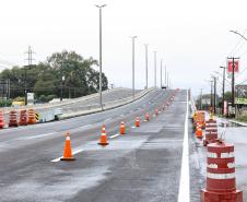 Novo viaduto de São José dos Pinhais tem pista superior liberada Foto: Rodrigo Félix Leal/SEIL-PR