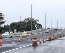 Novo viaduto de São José dos Pinhais tem pista superior liberada Foto: Rodrigo Félix Leal/SEIL-PR
