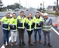 Novo viaduto de São José dos Pinhais tem pista superior liberada Foto: Rodrigo Félix Leal/SEIL-PR