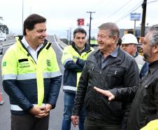 Novo viaduto de São José dos Pinhais tem pista superior liberada Foto: Rodrigo Félix Leal/SEIL-PR