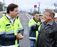 Novo viaduto de São José dos Pinhais tem pista superior liberada Foto: Rodrigo Félix Leal/SEIL-PR