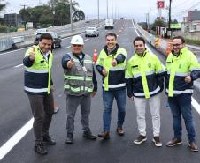 Novo viaduto de São José dos Pinhais tem pista superior liberada Foto: Rodrigo Félix Leal/SEIL-PR