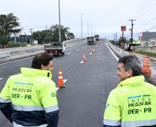 Novo viaduto de São José dos Pinhais tem pista superior liberada Foto: Rodrigo Félix Leal/SEIL-PR