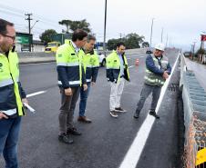 Novo viaduto de São José dos Pinhais tem pista superior liberada Foto: Rodrigo Félix Leal/SEIL-PR