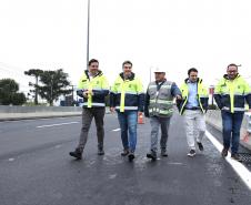 Novo viaduto de São José dos Pinhais tem pista superior liberada Foto: Rodrigo Félix Leal/SEIL-PR