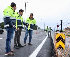 Novo viaduto de São José dos Pinhais tem pista superior liberada Foto: Rodrigo Félix Leal/SEIL-PR