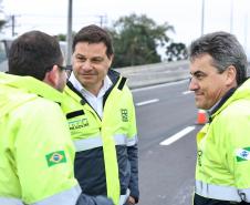 Novo viaduto de São José dos Pinhais tem pista superior liberada Foto: Rodrigo Félix Leal/SEIL-PR