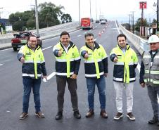 Novo viaduto de São José dos Pinhais tem pista superior liberada Foto: Rodrigo Félix Leal/SEIL-PR
