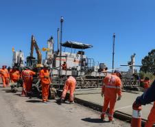 Pavimentação em concreto Da PRC-280 avança 1 Km por dia.  Palmas, 20/12/2021