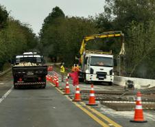 Obras da Reforma ponte Rio dos índios na PR-323 entre Tapejara e Cianorte