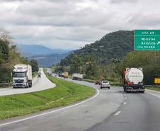Morretes, 29 de agosto de 2023 - BR 277 em Morretes.