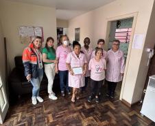 Cestas básicas sendo distribuídas em Paranaguá