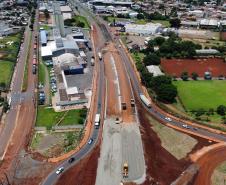Obras do Viaduto da PUC, em Londrina