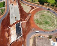 Obras do Viaduto da PUC, em Londrina