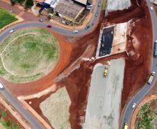Obras do Viaduto da PUC, em Londrina