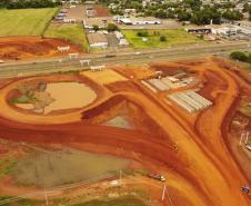 Obra da Perimetral Leste de Foz do Iguaçu