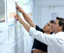 O secretário de Estado da Infraestrutura e Logística, Sandro Alex, O diretor-presidente do DER/PR, Fernando Furiatti